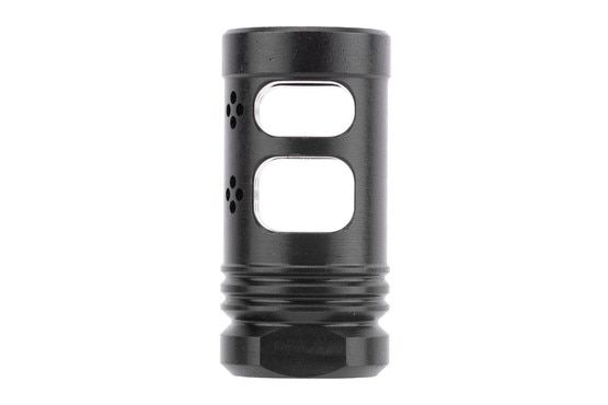 Precision Defense AR15 muzzle brake with a two chamber design
